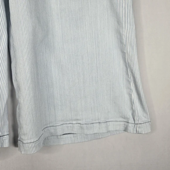 Lane Bryant Size 14 Wide Leg Crop Pinstripe Jean Culotte Capri High Rise 18" L - Picture 7 of 15